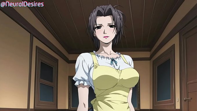 Escena Animada De Despertar De Una Madre Tabú Encantadora ~ Generada Por Ia