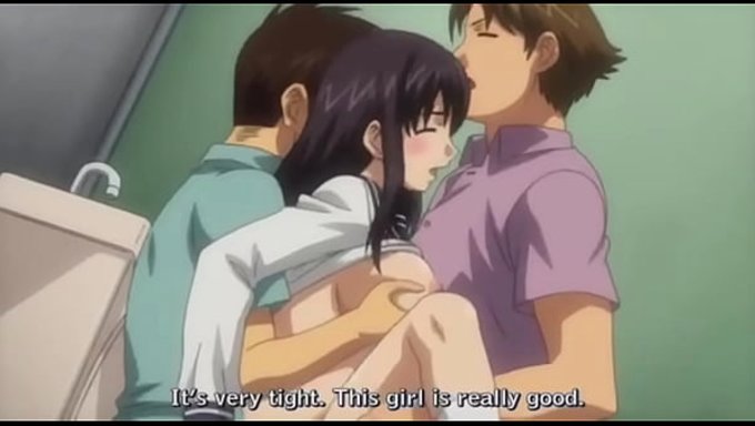 Tríos Hentai En El Baño, Trío De Diversión Para Adultos.